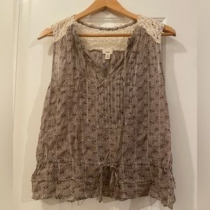 Silk and lace top from Anthropologie